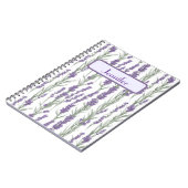 Watercolor Lavender Flowers Personalized Notitieboek (Linkerzijde)