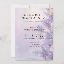 Watercolor lavender New Year's Eve Party  Kaart