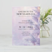 Watercolor lavender New Year's Eve Party  Kaart (Staand voorkant)