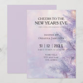 Watercolor lavender New Year's Eve Party  Kaart (Voorkant / Achterkant)