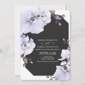 Watercolor Lavender Orchids Wedding Invitation Kaart (Voorkant)