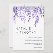 Watercolor Lavender Rustic Boho Botanical Wedding  Kaart (Voorkant)