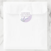 Watercolor Lavender Salt Scrub Floral Ronde Sticker (Tas)