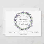 Watercolor Lavender Trouwkaart Uitnodiging (Voorkant)