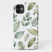 Watercolor Leaf Pattern Case-Mate iPhone Case (Achterkant)