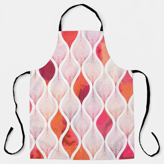 Watercolor leafs texture repeat modern pattern schort (Voorkant)