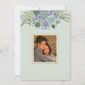 Watercolor Leaves 10a Trouwkaart voor Elopement Kaart (Achterkant)