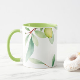 Watercolor Leaves Mug – Soft Botanical Design Mok