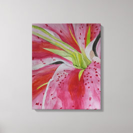 Watercolor lelie door DaraLyn J McColl, kunstenaar Canvas Afdruk