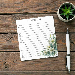 Watercolor lelie takenlijst modern boho chic notitieblok