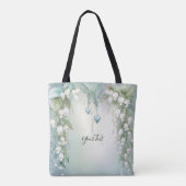 Watercolor lelietje-van-dalen boodschappentas tote bag (Achterkant)