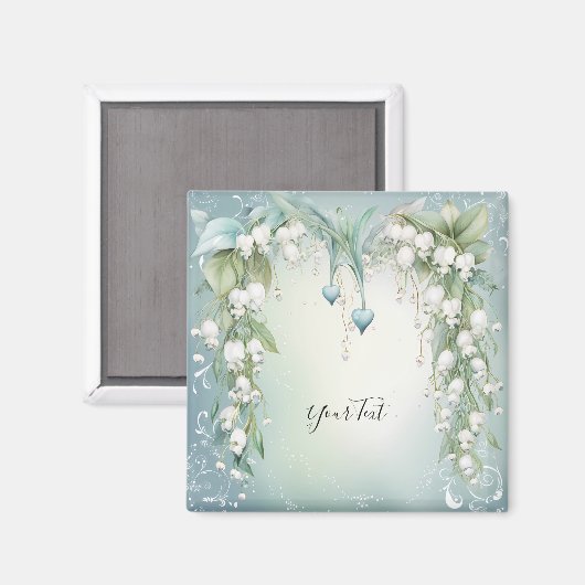 Watercolor Lelietje-van-dalen magneet (Voorkant / Achterkant)