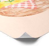 Watercolor Lemon Basket Kitchen Poster (Hoek)