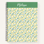 Watercolor Lemon Citrus Custom Name Journal Notitieboek (Voorkant)