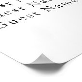 Watercolor Lemon citrus wedding seating chart Poster (Hoek)