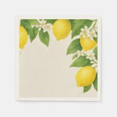 Watercolor Lemon Paper Napkins  Servet (Voorkant)