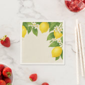 Watercolor Lemon Paper Napkins  Servet (Insitu)