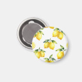 Watercolor Lemon Pattern Magneet (Voorkant / Achterkant)