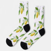 Watercolor Lemon Pattern Socks Sokken (Links)