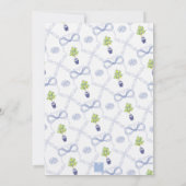 Watercolor Lemon Tree Monogram Crest Kaart (Achterkant)