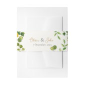 Watercolor Lemon Wedding Invitation Belly Band Uitnodigingen Wikkel (Voorkant Voorbeeld)
