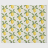 Watercolor Lemon Wrapping Paper Cadeaupapier (Vlak)