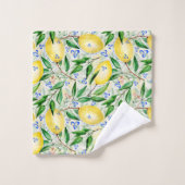 Watercolor lemons fruit bad handdoek (Wasdoekje)