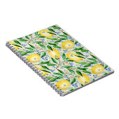 Watercolor lemons fruit notitieboek (Rechterzijde)