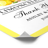Watercolor Lemons Limoncello Wedding Poster (Hoek)
