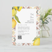 Watercolor Lemons Rounded Bridal Shower  Kaart (Staand voorkant)