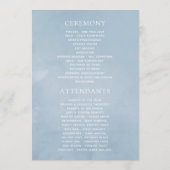 Watercolor Lente Berk Houten Bruiloft Programmakaart (Achterkant)