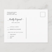 Watercolor lente bloem RSVP Uitnodiging Briefkaart (Achterkant)