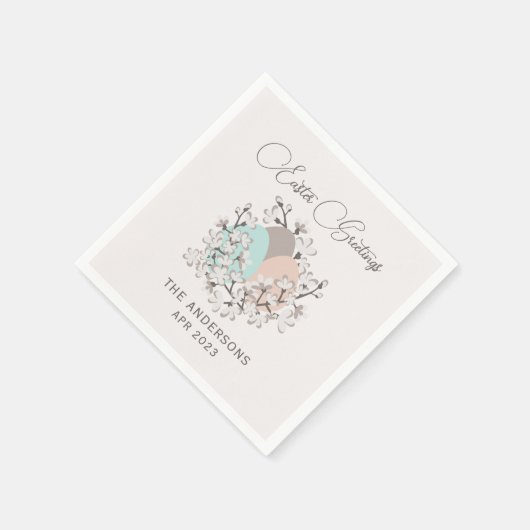 Watercolor lente bloemen eieren Pasen Servet (Hoek)