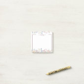 Watercolor lente bloemen gepersonaliseerd post-it® notes (Op bureau)