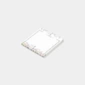 Watercolor lente bloemen gepersonaliseerd post-it® notes (Schuin)