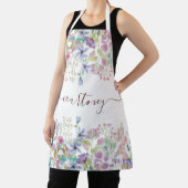 Watercolor lente bloemen gepersonaliseerd schort (Insitu)