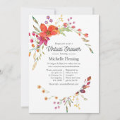 Watercolor lente wilde bloem virtuele babyshower kaart (Voorkant)