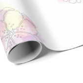 Watercolor Lentebloemen Inpakpapier – Elegant (Rol Hoek)