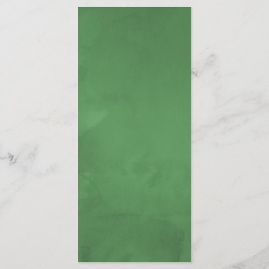 Watercolor Lentebruiloof Bruiloftsmenu Menu (Achterkant)