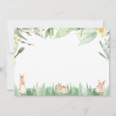 Watercolor Lentebunny Briefpapier Notitiekaartje (Voorkant)
