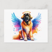 Watercolor Leonberger hond engel Briefkaart (Voorkant)