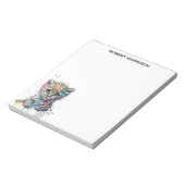 Watercolor Leopard Sophisticated Notepad Notitieblok (Linkerzijde)