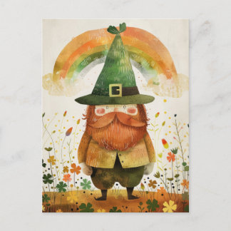 Watercolor Leprechaun Whimsical St. Patrick's Day Briefkaart