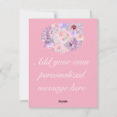 Watercolor Levendig Bloemstuk Aangepast Feestdagenkaart (Achterkant)