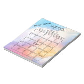 Watercolor levendig Bruidsdouche Bingo Feestspel Notitieblok (Linkerzijde)