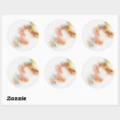 Watercolor libellen ronde sticker (Vel)
