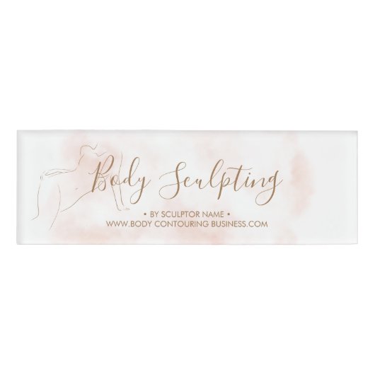 Watercolor Lichaamsmodellering contouring spa Naambadge (Voorkant)