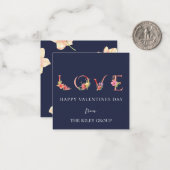 Watercolor LIEFDE Bloem Notitiekaartje (Voorkant / Achterkant in situ)