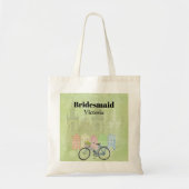Watercolor Liefde in Europa Bruiloft Trouwfeest Tote Bag (Voorkant)