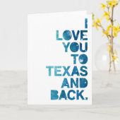 Watercolor Liefde Je naar Texas en terug Kaart (Gele Bloem)